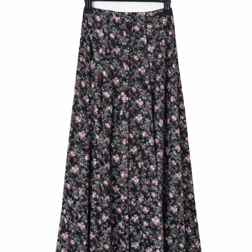 Coco Blue Women's Floral Button Front Midi Skirt Size Small - Picture 3 of 7